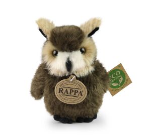Rappa Stuffed bird owl / bull 13 cm ECO-FRIENDLY