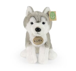 Rappa Plush husky dog sitting 23 cm SOFT COLLECTION, ECO-FRIENDLY