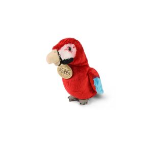 Rappa Plush parrot red Macaw 15 cm ECO-FRIENDLY