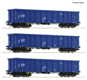 Roco Set of 3 open freight wagons PKP Cargo - 6600100