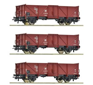 Roco Set of 3 open trucks DR - 6600115