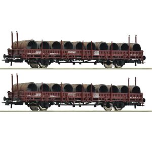 Roco Set of 2 pcs. ramp cars Ks with load ÖBB - 6600120