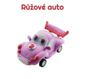 Paulinda modelling clay Racing Time car pink