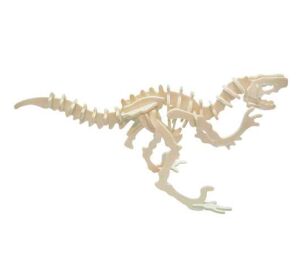 Woodcraft Wooden 3D Puzzle Velociraptor