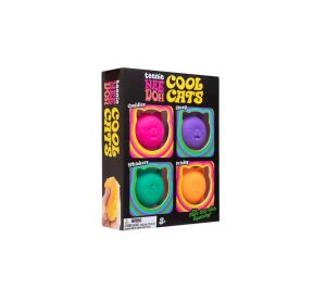 Schylling NeeDoh Colorful Squishy Mini Cats 4 pcs