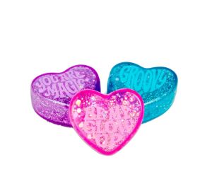 Schylling NeeDoh Squeeze Glitter Hearts 3pcs