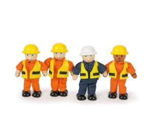 Tidlo Wooden figures builders 4 pcs