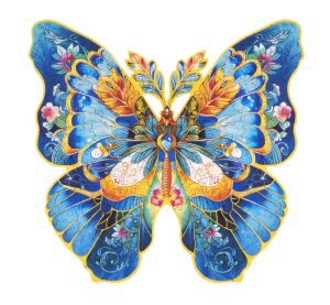 RoboTime Wooden Puzzle Butterfly Morpho Helena