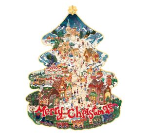 RoboTime Wooden puzzle Christmas town