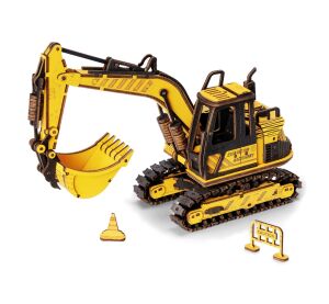 RoboTime 3D wooden mechanical jigsaw puzzle Bagr