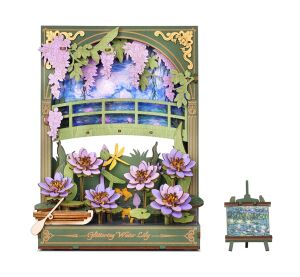 RoboTime 3D wooden puzzle Glittering water lilies