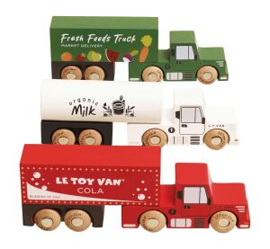 Le Toy Van Wooden Trailer Truck Set