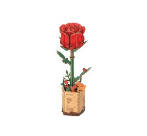 RoboTime Red Rose 3D Wooden Jigsaw Puzzle