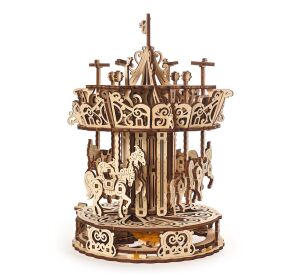 Ugears 3D Wooden Mechanical Puzzle Carousel