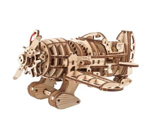 Ugears 3D Wooden Mechanical Puzzle Airplane Mad Hornet
