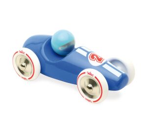 Vilac Racing car GM blue with white wheels