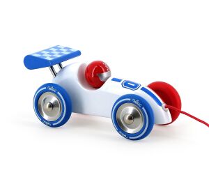 Vilac Drag Racing Car White with Blue Wing