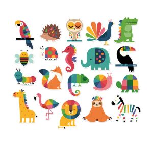 Vilac Rainbow animal magnets 20 pcs