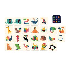Vilac Wooden memory game Rainbow animals