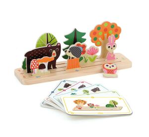 Vilac Wooden puzzle game Build it right! Forest
