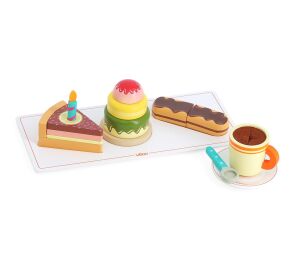 Vilac Wooden Pretend Play Sweet Café Set