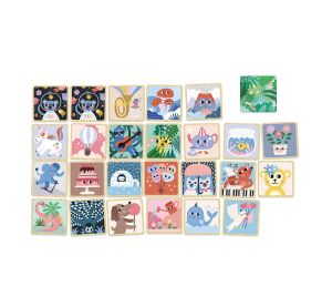 Vilac Wooden memory game with happy animals