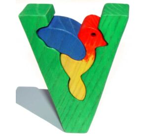 Fauna Alphabet letter V birdie