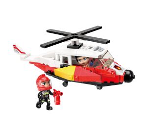 Qman Mine City Fire Line W12011-2 Rescue Helicopter