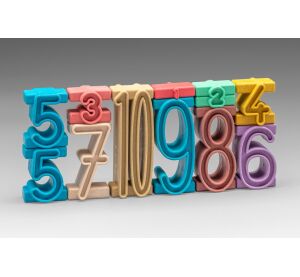 Wissner Wooden set of stacking numbers 11 pcs