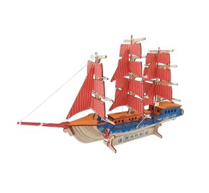 Woodcraft Wooden 3D Puzzle European Sailing Ship