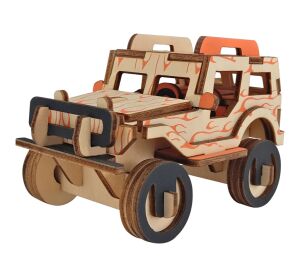 Woodcraft Wooden 3D Puzzle Jeep