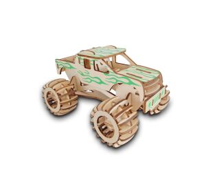 Woodcraft Wooden 3D puzzle Monster truck