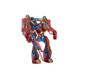 Woodcraft Wooden 3D Puzzle Powersuit Colorful