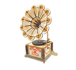 Woodcraft Wooden 3D Puzzle Turntable Colorful