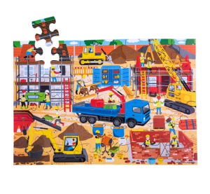 Bigjigs Toys Construction Site Floor Puzzle 48 pieces