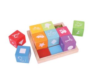 Bigjigs Baby Wooden blocks with pictures