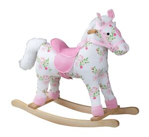 Bigjigs Toys Wooden rocking horse with flowers
