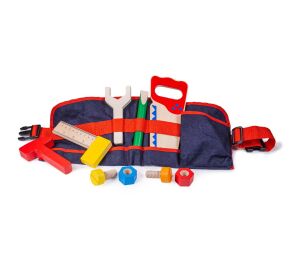 Bigjigs Toys Wooden tools on red belt