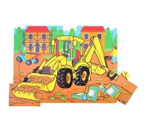 Bigjigs Toys Wooden Puzzle Excavator 9 pcs