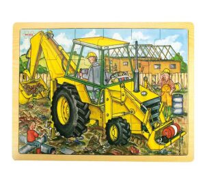 Bigjigs Toys Wooden Puzzle Excavator 24 pcs
