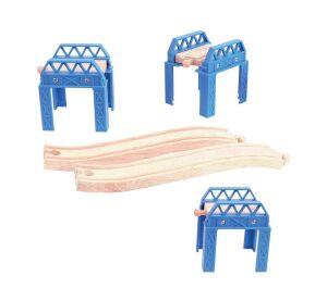 Bigjigs Rail Wooden Track Set Bridge Construction