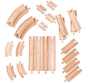 Bigjigs Rail Wooden Track Set 24 Pieces