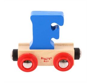Bigjigs Rail Wagon Wooden Train Track - Letter F