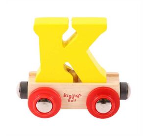 Bigjigs Rail Wagon Wooden Train Track - Letter K