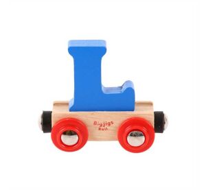 Bigjigs Rail Wagon Wooden Train Track - Letter L