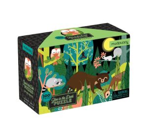 Mudpuppy Puzzle Animals in the forest - glow in the dark 100 pieces