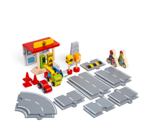 Bigjigs Rail Wooden Road Accessory Set