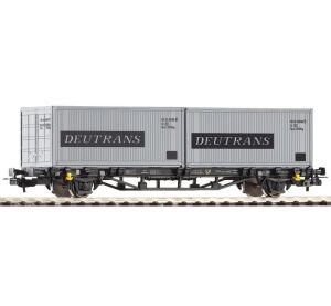 Piko Flatcar Lgs579 2x20ft container Deutrans DR IV - 57747