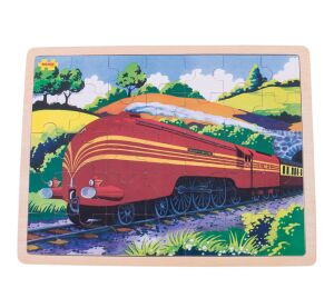 Bigjigs Toys Wooden Puzzle Historical Train Duchess of Hamilton 35 pieces