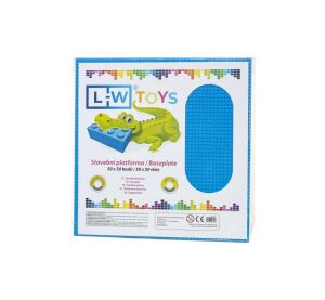 L-W Toys Large building mat 50x50 points blue